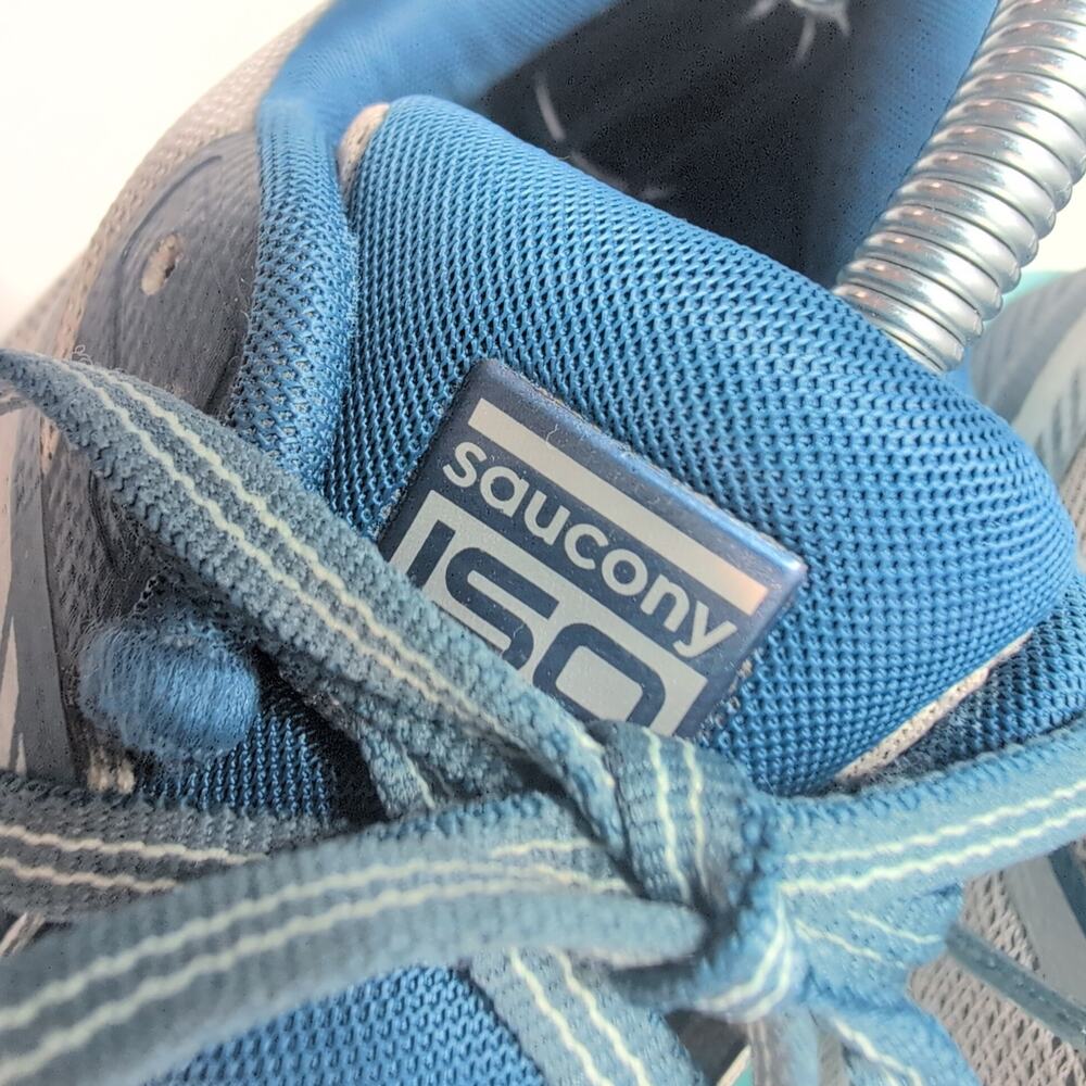 Saucony Omni Iso 2 Everun Running Ocean Blue Silver Shoes Women's 10 - Picture 4 of 8